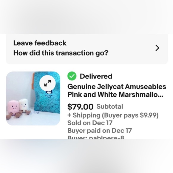 Jellycat Amuseables Pink and White Marshmallow 1 pair BNWT Adorable Price Firm - Picture 11 of 12